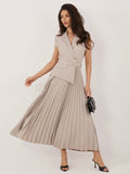 Vestido fango estilo chaleco RUE PARIS