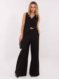 Pantalón elegante negro con bolsillos