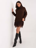 Jersey oversize cuello chimenea chocolate