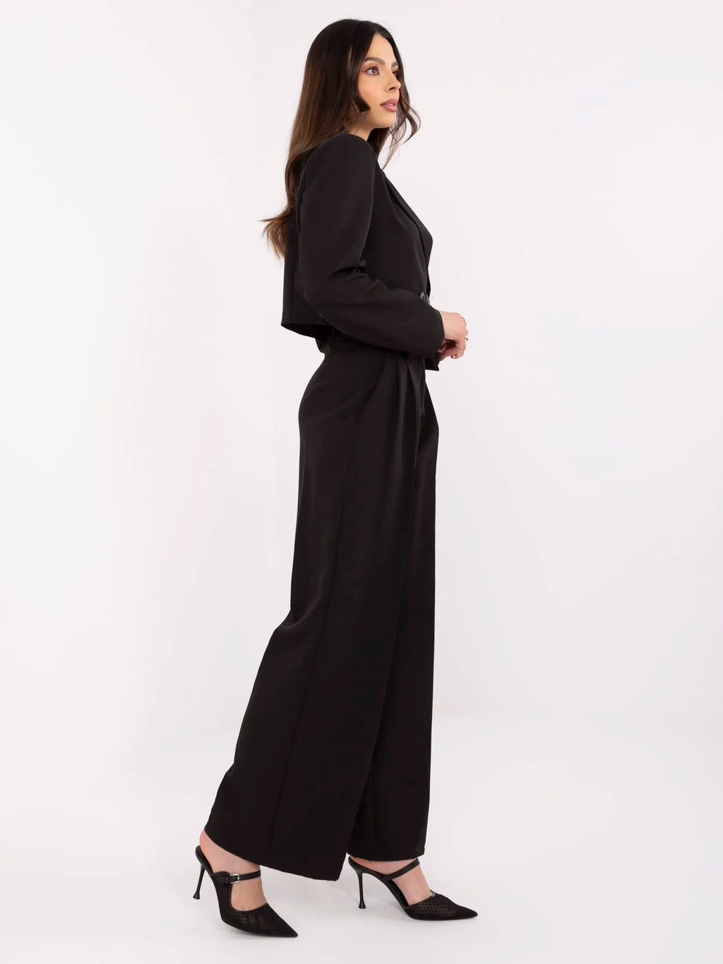 Conjunto traje negro con pantalón