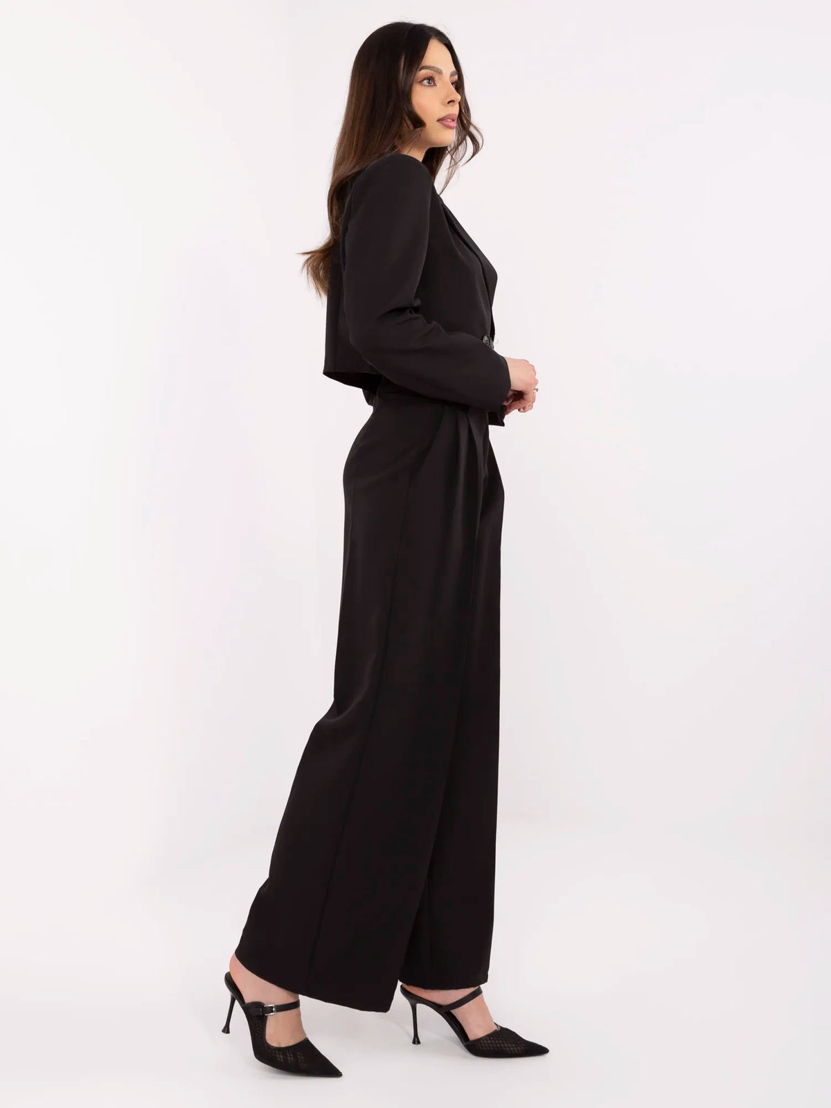 Conjunto traje negro con pantalón