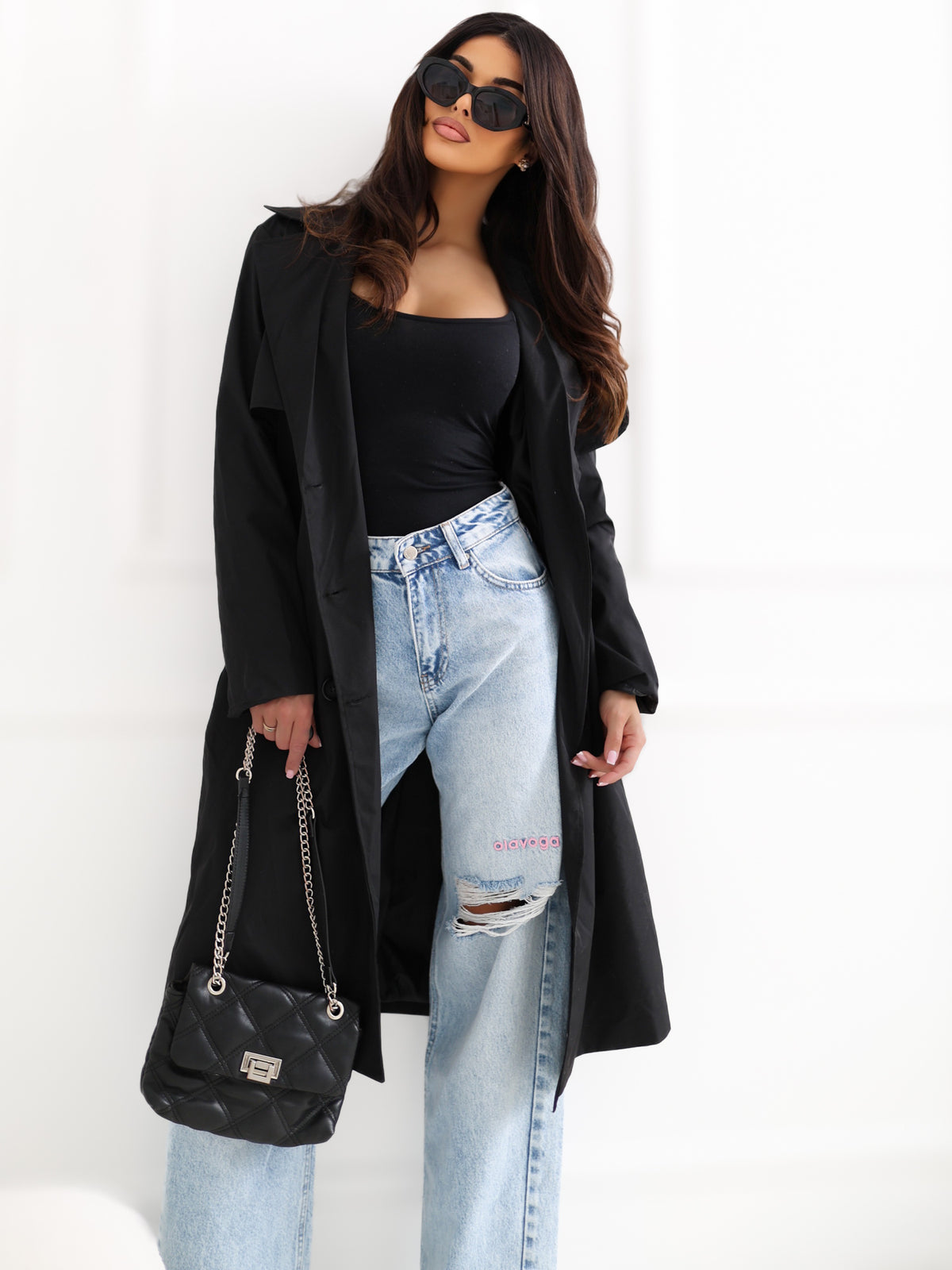 Trench Negro de Entretiempo