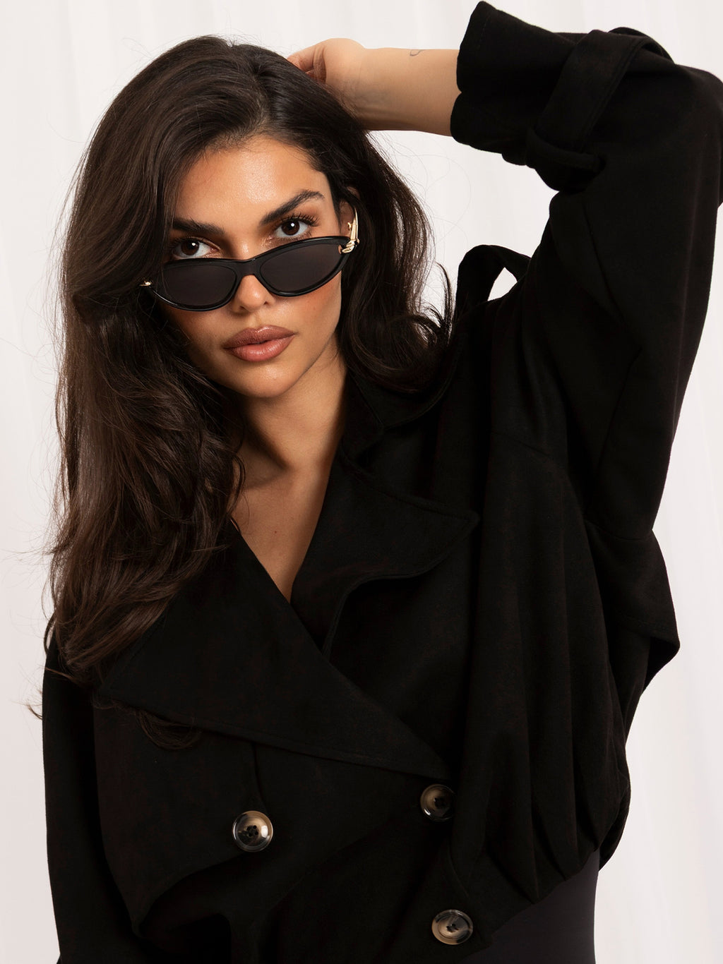 Trench corto negro