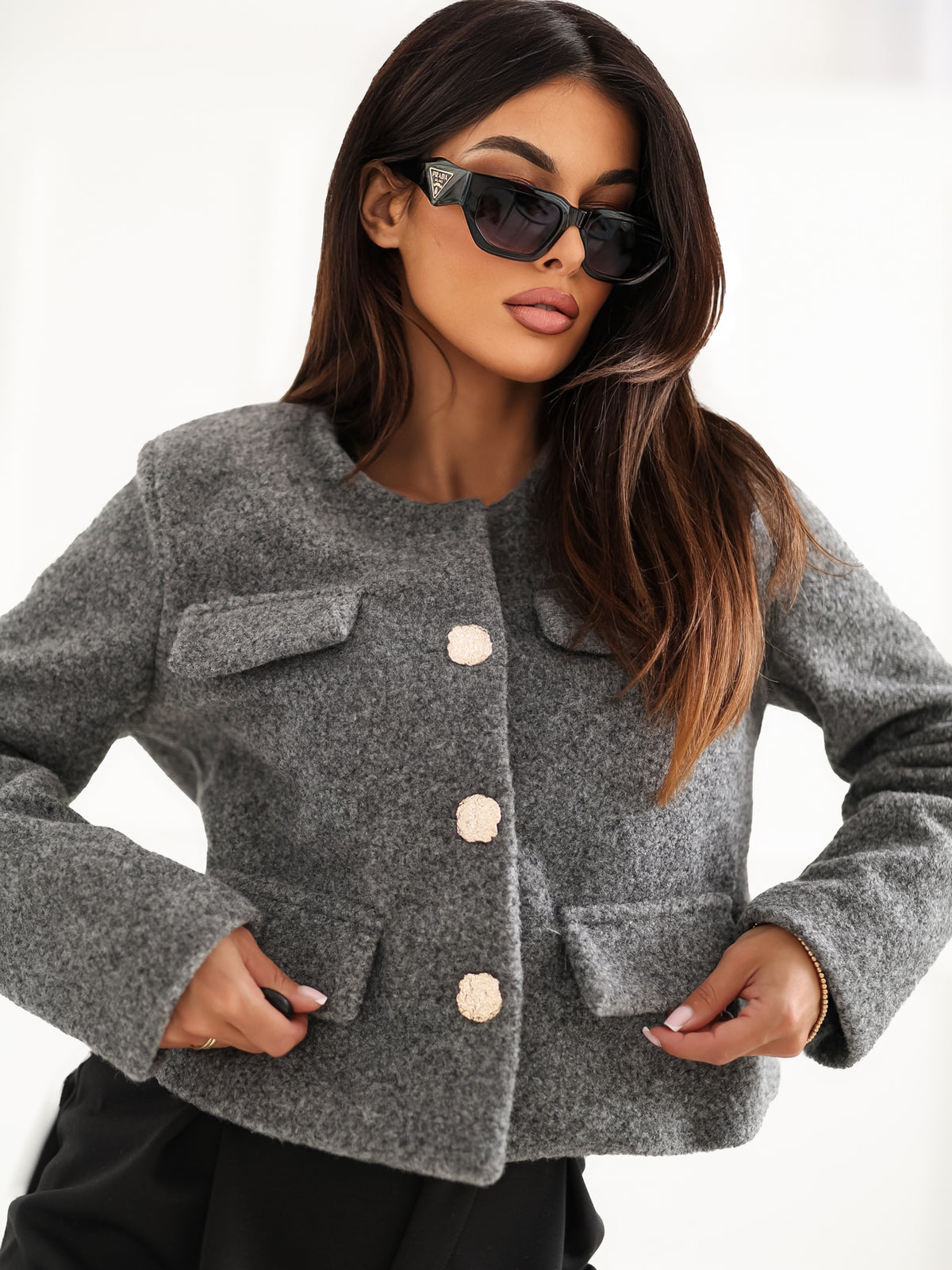 Blazer Gris Elegante con Forro