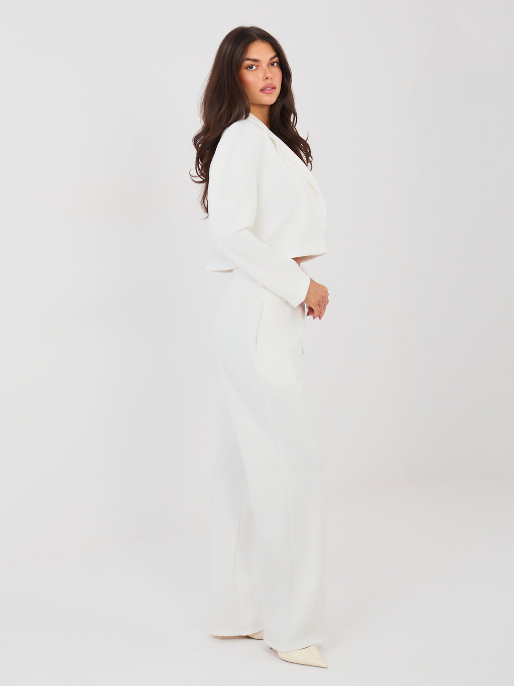 Conjunto ecru con blazer cruzado RUE PARIS