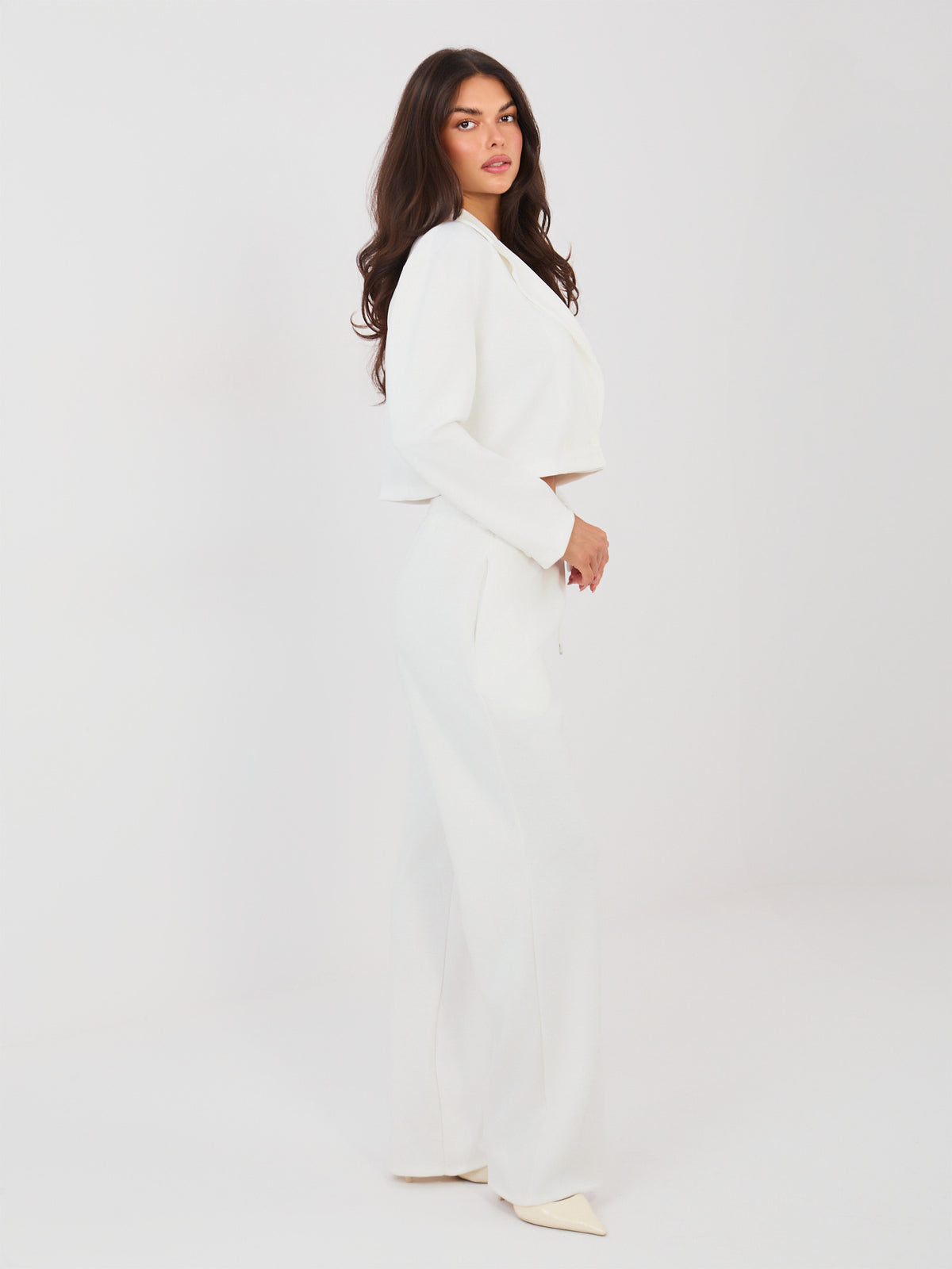 Conjunto ecru con blazer cruzado RUE PARIS