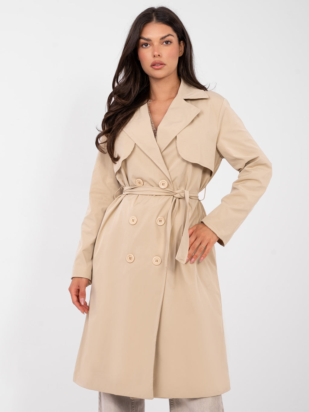 Trench Camel Claro con Forro