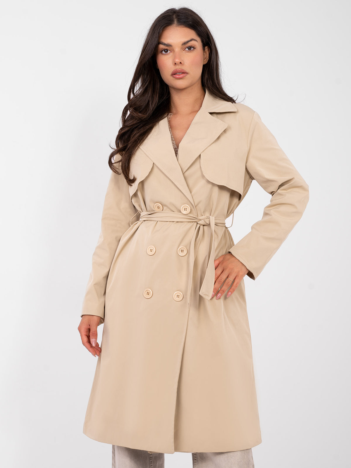 Trench Camel Claro con Forro