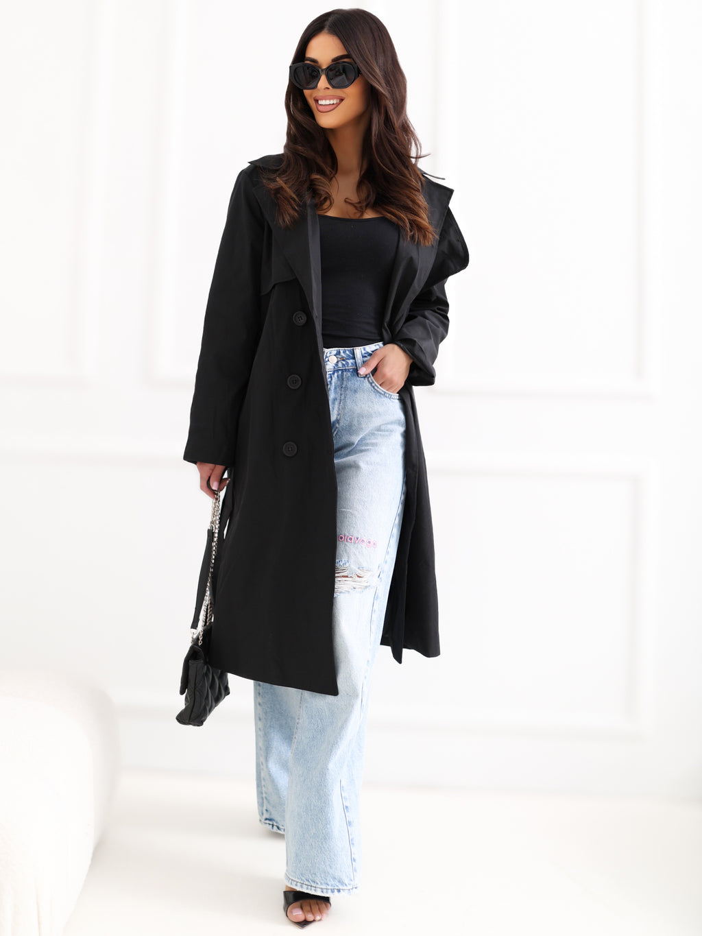 Trench Negro de Entretiempo