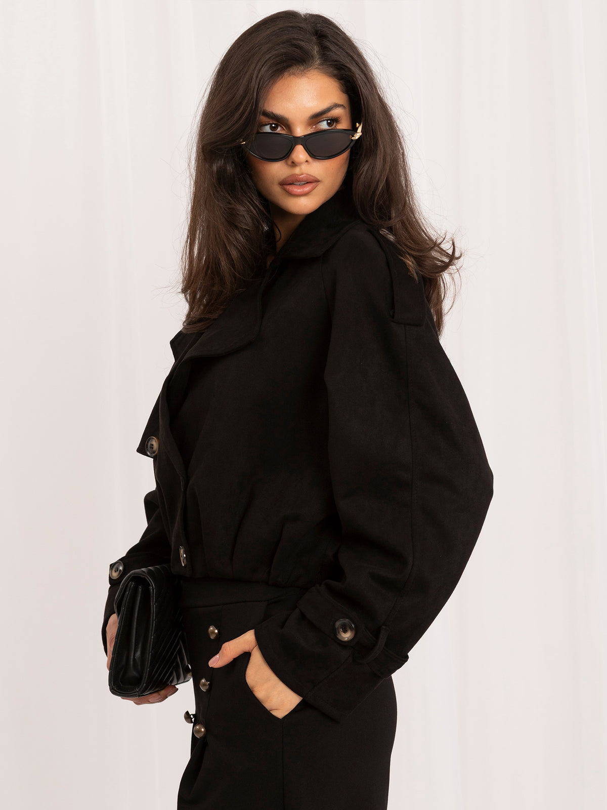 Trench corto negro