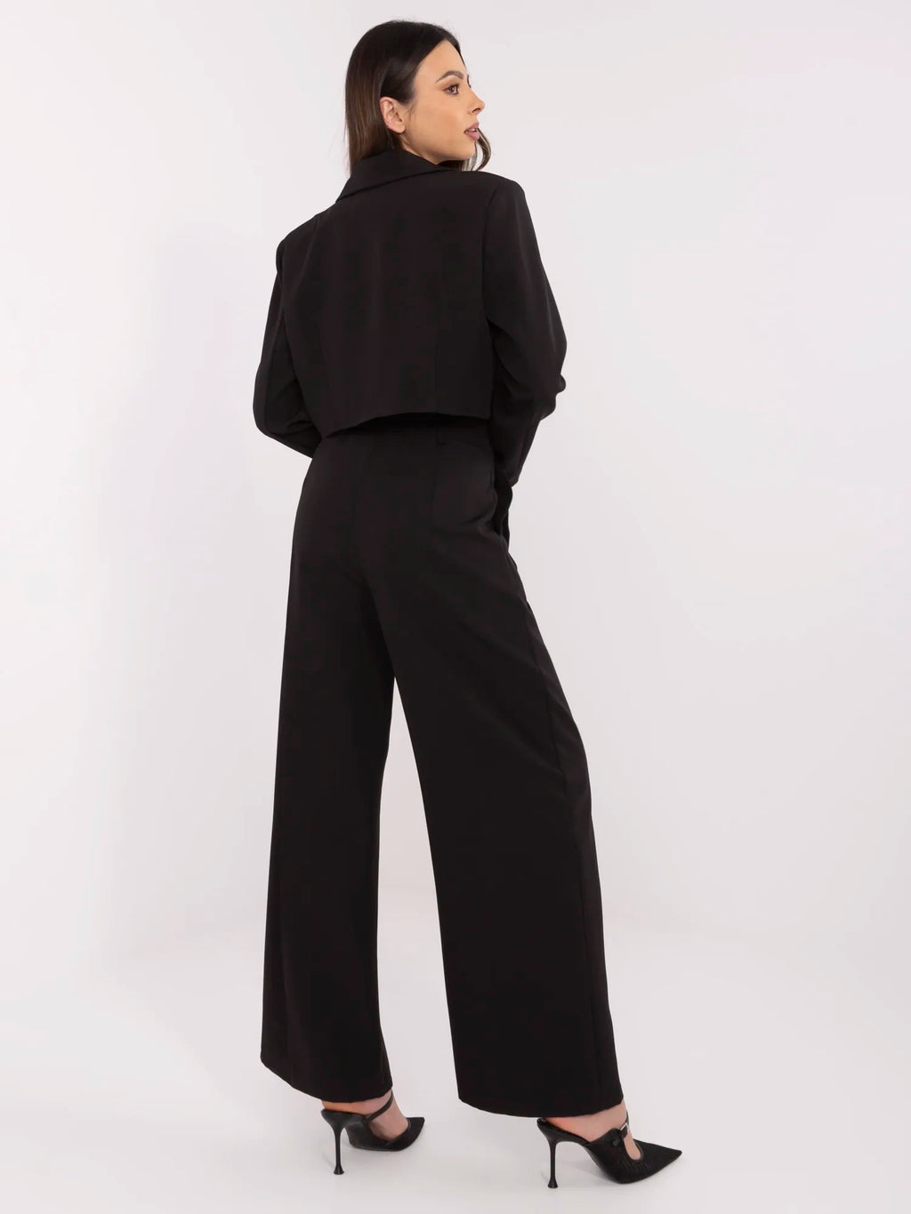 Conjunto traje negro con pantalón