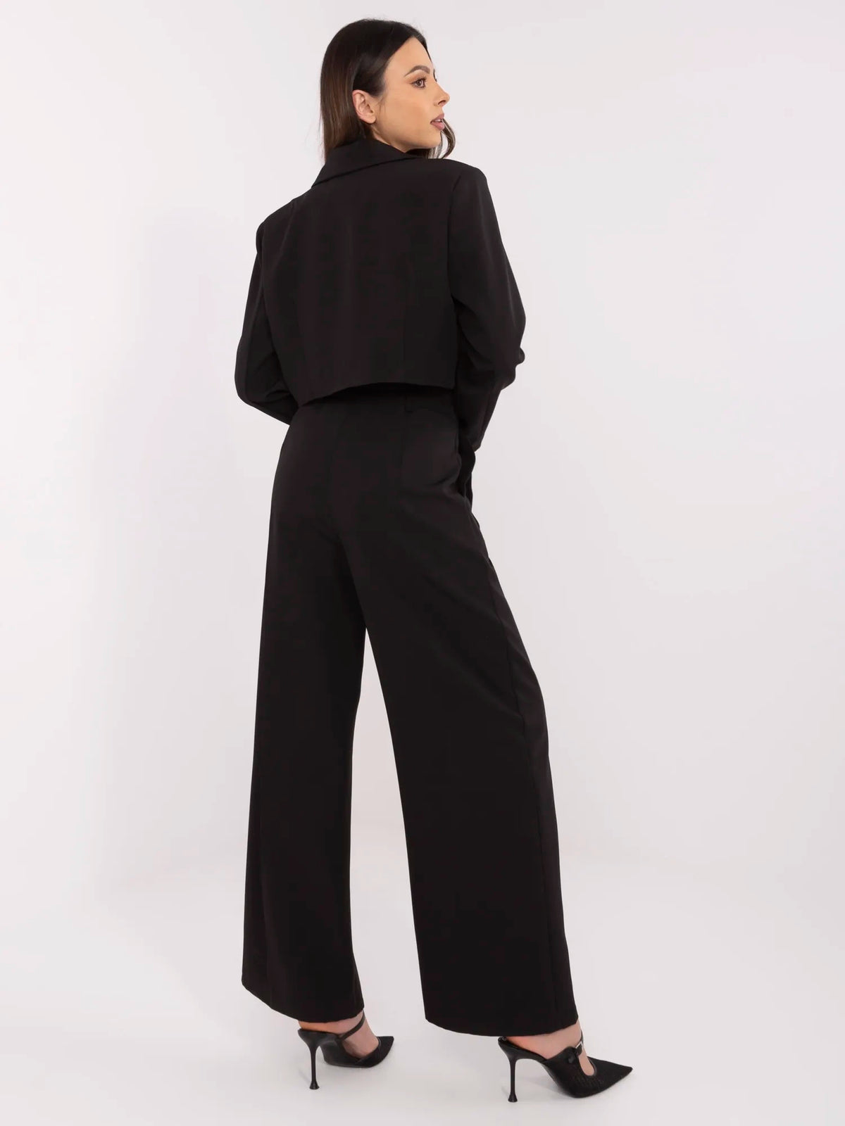 Conjunto traje negro con pantalón