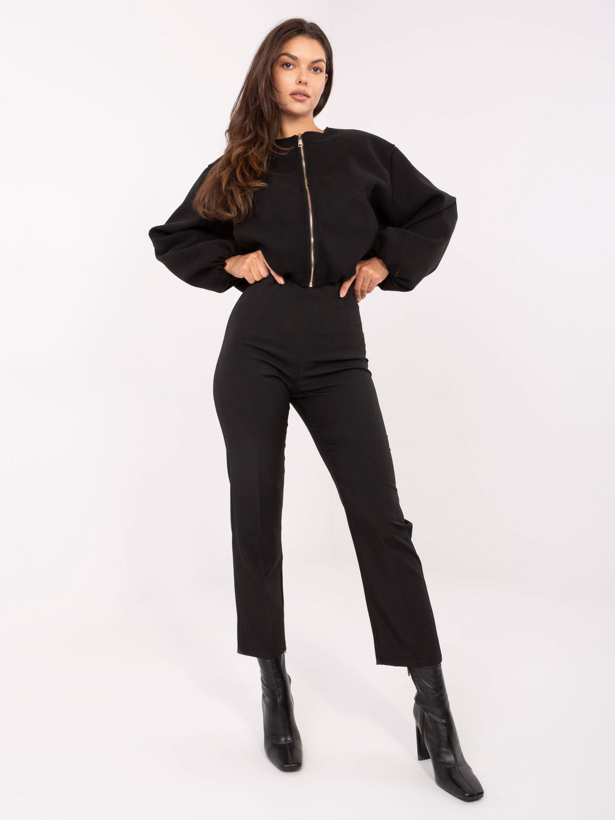 Pantalón elegante 7/8 negro