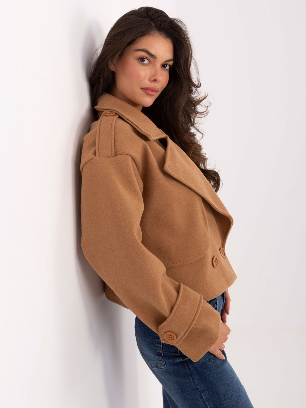 Trench corto camel RUE PARIS
