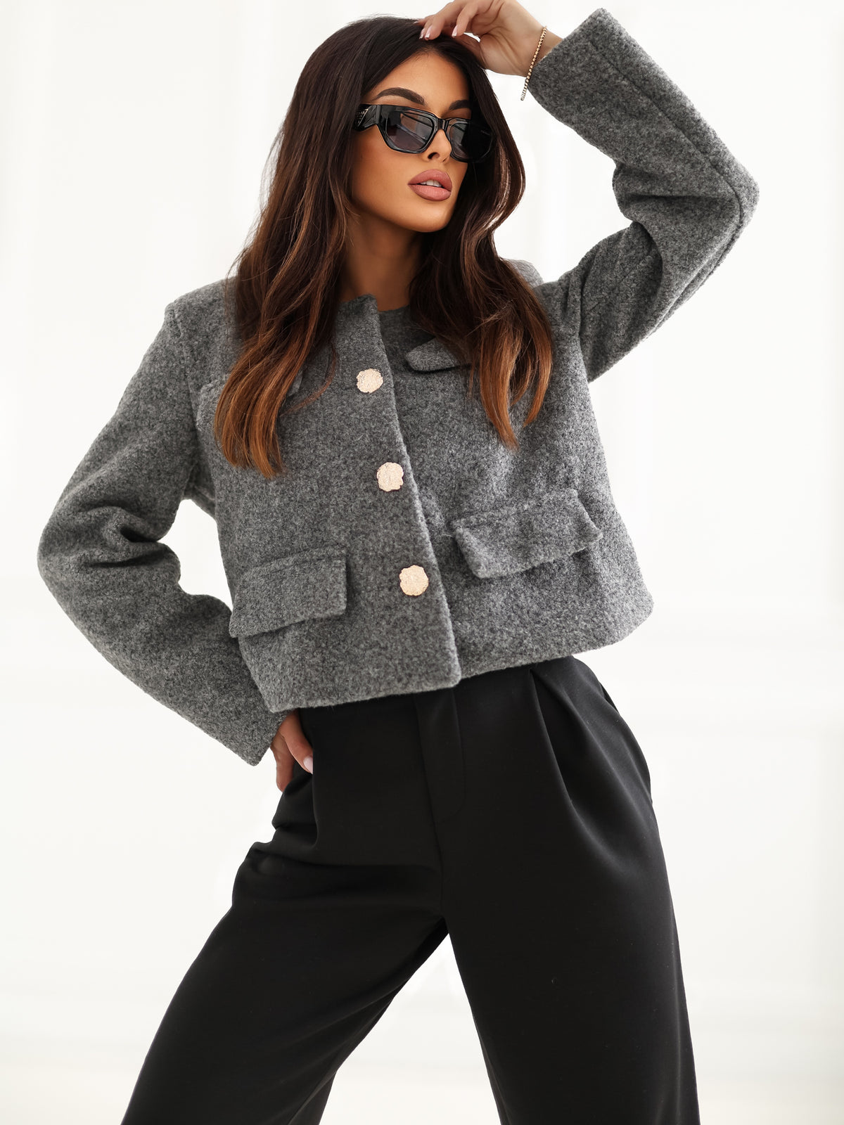 Blazer Gris Elegante con Forro