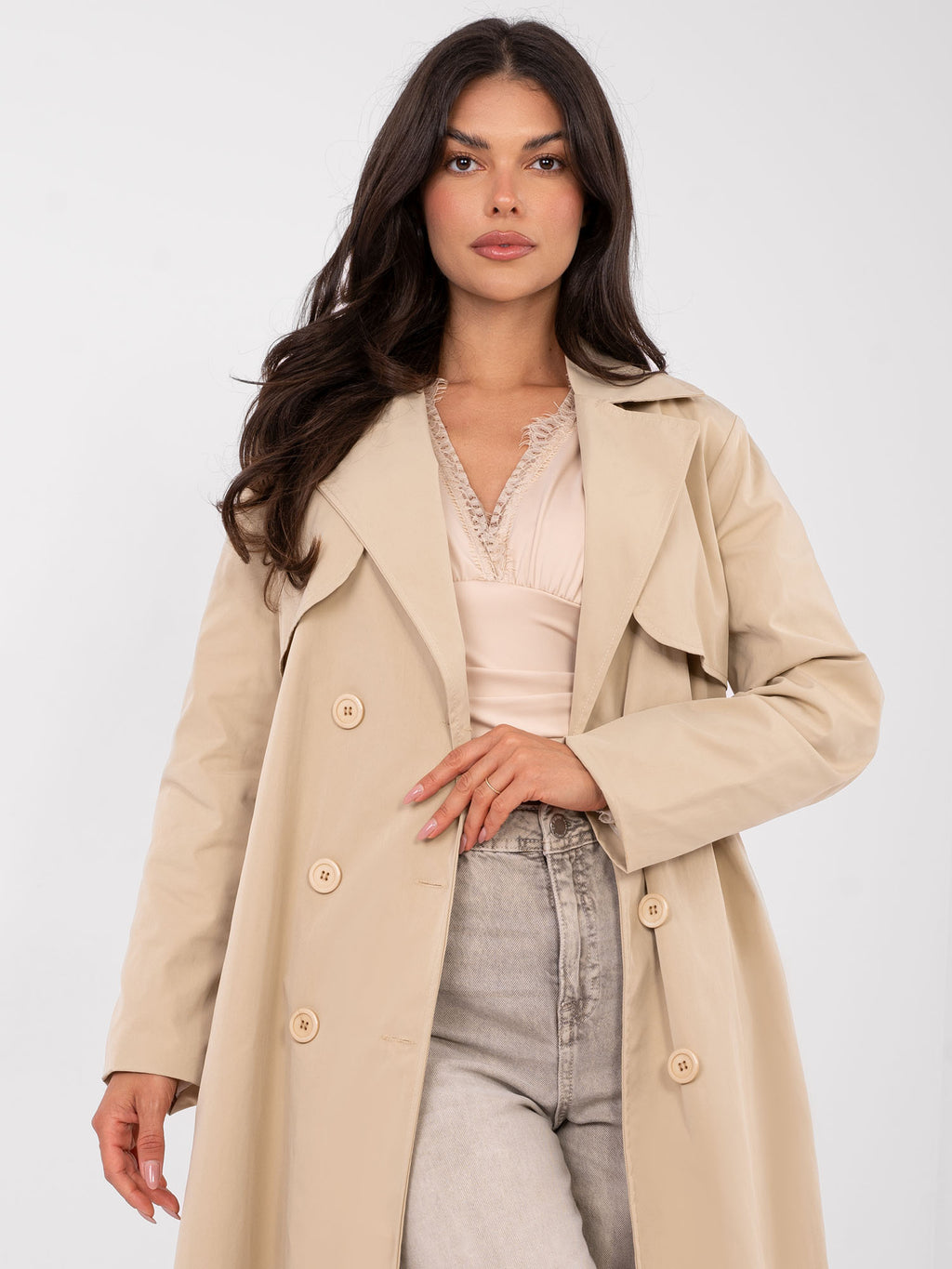 Trench Camel Claro con Forro
