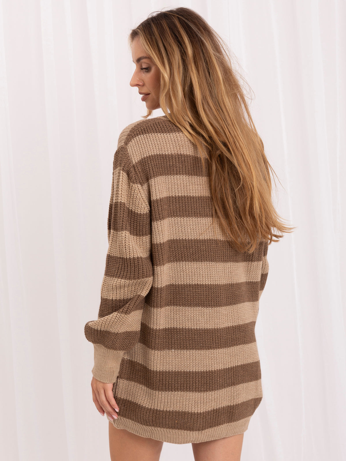 Jersey oversized beige a rayas